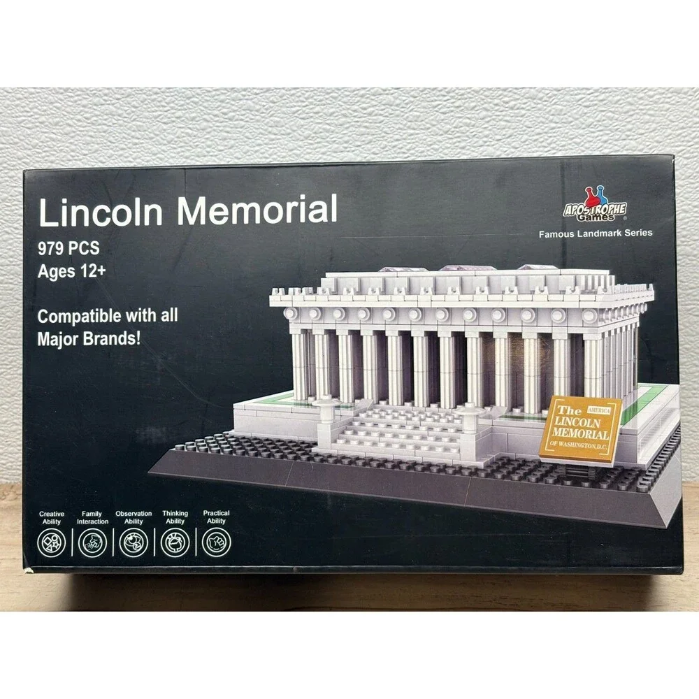 Apostrophe Games Lincoln Memorial 979pcs Building Block Set
